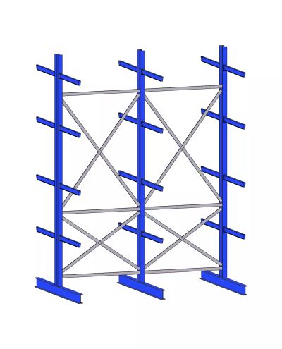 Externt hyllplan K40, 3 kolumner, IPE80x1000mm, 4080mm Externt hyllplan K40, 3 kolumner, IPE80x1000mm, 4080mm