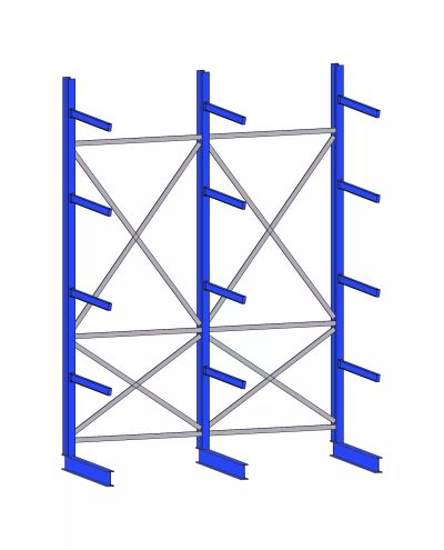 Extern hylla K40, 3 stolpar 4080mm, IPE80x1200mm