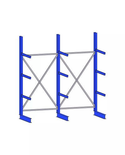 Extern hylla K60, 3 stolpar, IPE120x1000mm