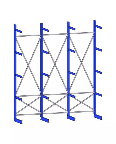 Extern hylla K60, 4 stolpar, IPE120x1000mm