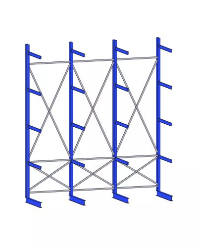 Extern hylla K60, 4 stolpar, IPE100x1200mm