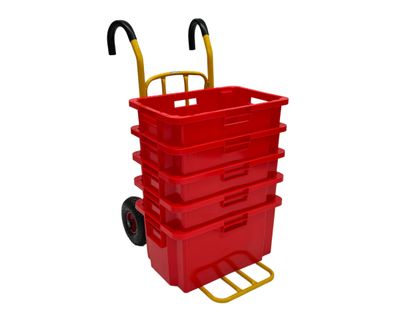 Arca flyttlåda 52 l 600x400x300mm, röd