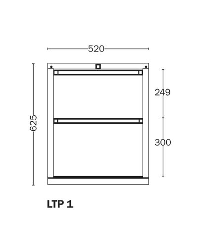 Låda 1 Handy Industrial, lådor 250,300 mm