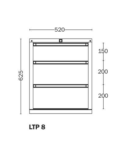 Lådfack 8 Handy Industrial, lådor 150, 200, 200 mm Lådfack 8 Handy Industrial, lådor 150, 200, 200 mm