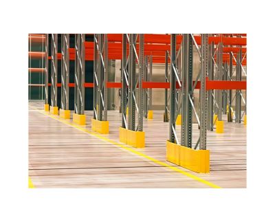 Stötskydd för 2-sidigt hyllgavelfäste