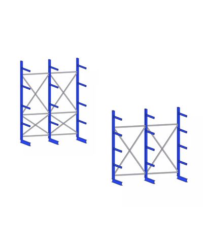 Utomhushylla K40, 1-sidig, 3 kolumner