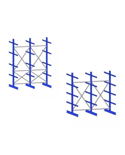 Utomhushylla K40, 2-sidig, 3 kolumner