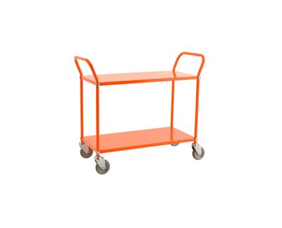 vagn med 2 hyllplan, orange