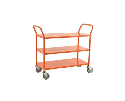 vagn med 3 hyllplan, orange