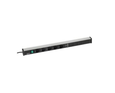 Uttagspanel 683, 5 uttag + strömbrytare + 2 x USB