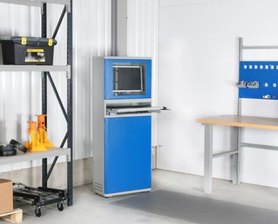 Datorskåp för platt skärm 630 x 330 x 1630 mm