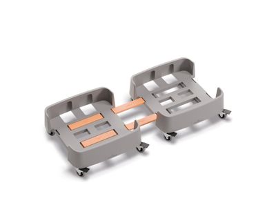 Vagn 90 l för Durab papperskorg, återvunnen plast