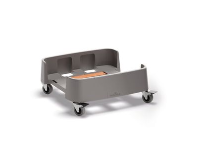 Vagn 90 l för Durab papperskorg, återvunnen plast