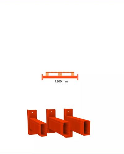 Horisontell balk C34BX 60/40/13 - 1200mm 1x Fin plattform