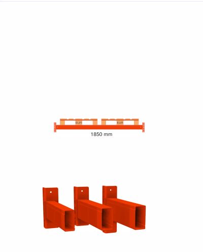 Horisontell balk C35BX 100/50/13 - 1850mm 2x Eur-pall Horisontell balk C35BX 100/50/13 - 1850mm 2x Eur-pall