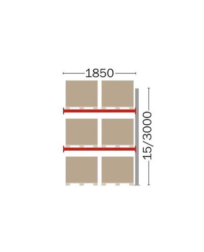 Pallställsförlängning för 6 EUR-pallar, 3000 mm Pallställsförlängning för 6 EUR-pallar, 3000 mm