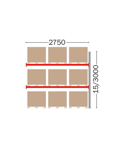 Pallställsförlängning för 9 EUR-pallar, 3000 mm Pallställsförlängning för 9 EUR-pallar, 3000 mm